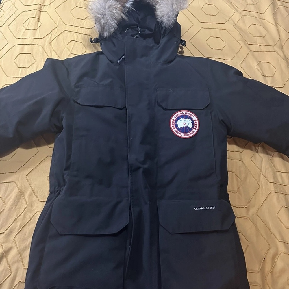 Canada Goose Black Jacket with Fur Trim